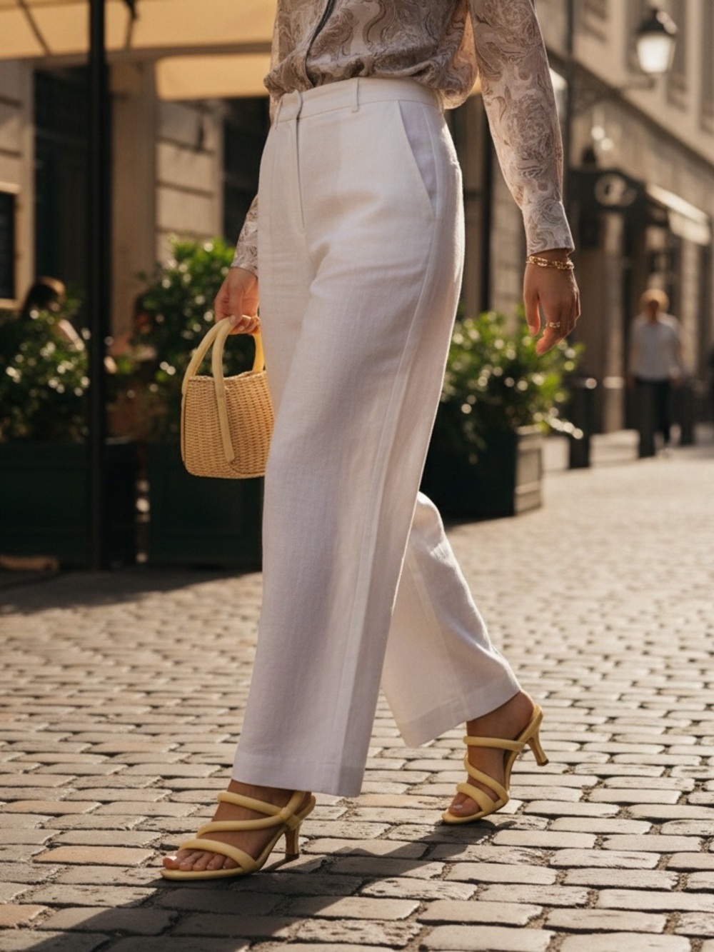 Alexandre Birman Yellow Cream Heeled Sandals